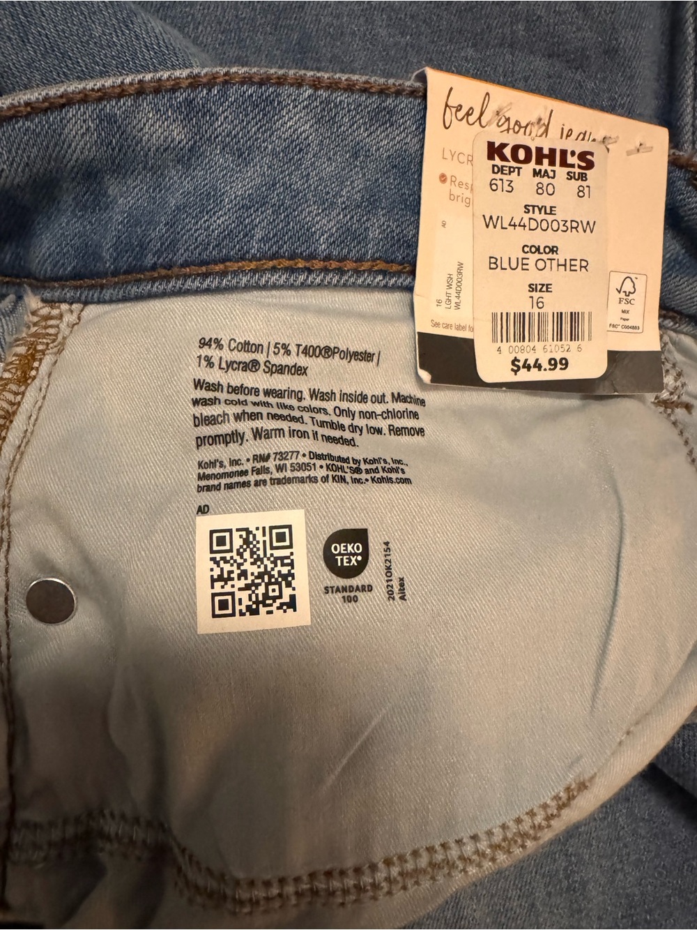 LC Lauren Conrad Blue Straight-Leg Jeans